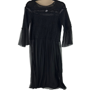 Zudio Sheer Elegant Black Lace Dress